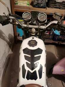 1 pieza universal 3d motocicleta modificación Accesorio caballero espina Pegatina creativo personalizado Calcomanía para todos los modelos - Negro - Ver 4