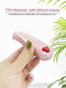 1套車鑰匙殼和水鑽熊裝飾鑰匙圈與馬自達兼容 - 粉色 - 查看 5