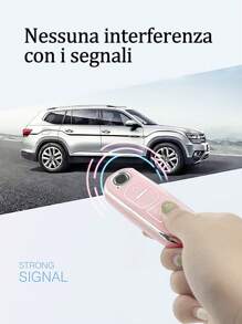 1套車鑰匙殼和水鑽熊裝飾鑰匙圈與馬自達兼容 - 粉色 - 查看 9