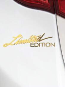 1pc Gold Limited Edition Creative Limited Style Car Body Sticker Motorcycle Sticker Metal Universal Model - Gold - View 4