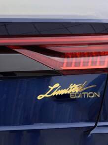 1pc Gold Limited Edition Creative Limited Style Car Body Sticker Motorcycle Sticker Metal Universal Model - Gold - View 5