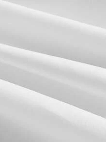 SHEIN MOD Square Neck Puff Sleeve Ruched Bust Ruffle Hem Dress - White - View 4