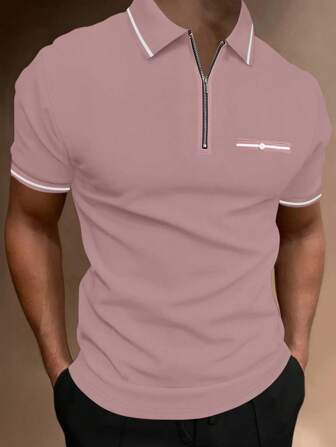 Homme Polo à bordure contrastante