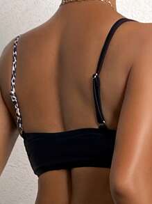 SHEIN Swim Leopard Print Bikini Set,Summer Beach - Multicolor - View 4