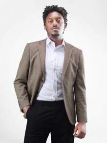 CLOUDSTYLE Áo cộc tay Nam Nút Túi Nút phía trước màu trơn Công việc - Màu Khaki - Xem 1