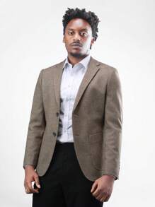 CLOUDSTYLE Áo cộc tay Nam Nút Túi Nút phía trước màu trơn Công việc - Màu Khaki - Xem 3