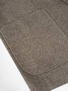 CLOUDSTYLE Áo cộc tay Nam Nút Túi Nút phía trước màu trơn Công việc - Màu Khaki - Xem 6