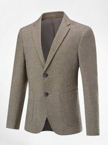 CLOUDSTYLE Áo cộc tay Nam Nút Túi Nút phía trước màu trơn Công việc - Màu Khaki - Xem 7