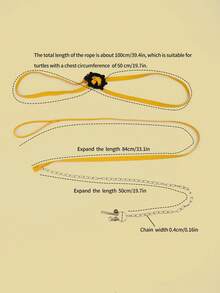 1入組素色龜戶外牽引繩 - 黃色 - 查看 6