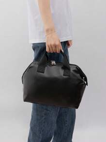 1 pieza Bolso de mamá de diseño de moda para el hombro - Negro - Ver 5