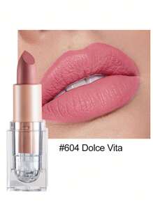 HANDAIYAN Matte Velvet Finish Crystal Square Tube Lipstick, Nude Bean Sand Shade Lip Gloss, Long Lasting Non-Transfer Lip Liner, Cosmetics, Face Paint For Women, Ideal For Y2K Fancy Fashion Looks, Matte Long Lasting Lip Gloss For Daily & Party Makeup - 04 Red Ochre - 查看 1