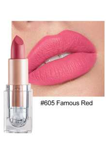 HANDAIYAN Matte Velvet Finish Crystal Square Tube Lipstick, Nude Bean Sand Shade Lip Gloss, Long Lasting Non-Transfer Lip Liner, Cosmetics, Face Paint For Women, Ideal For Y2K Fancy Fashion Looks, Matte Long Lasting Lip Gloss For Daily & Party Makeup - 05 Violet Pink - 查看 1