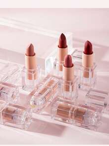 HANDAIYAN Matte Velvet Finish Crystal Square Tube Lipstick, Nude Bean Sand Shade Lip Gloss, Long Lasting Non-Transfer Lip Liner, Cosmetics, Face Paint For Women, Ideal For Y2K Fancy Fashion Looks, Matte Long Lasting Lip Gloss For Daily & Party Makeup - 05 Violet Pink - 查看 8
