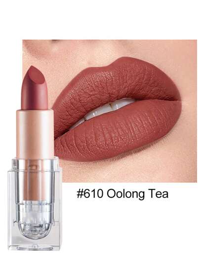  HANDAIYAN Tube de rouge à lèvres mat cristal 12 couleurs, contenu net 3,5 g, nuances nude et rose poussiéreux, convient pour Halloween, Noël, automne/hiver, camping, vacances, portable