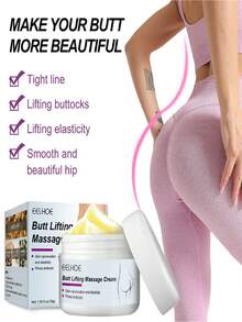 按摩產品時髦奶油,1入組滋養身體奶油緊緻瘦身霜提升臀部適合女士 - 黃色 - 查看 8