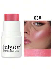 Julystar maquillaje profesional Colorete de larga duración pigmentado Colorete en crema - Rosa - Ver 1