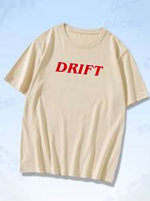 ROMWE MEN Anime 男士棉汽車印花T恤 - 杏色 - 查看 2