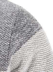 Manfinity Homme Men Colourblock Drawstring Hooded Zipper Thermal Cardigan - Multicolor - View 6