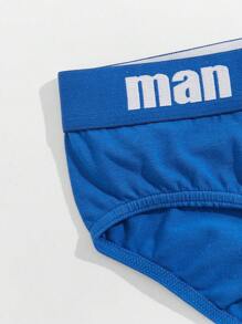 Ropa Interior Masculina: 4 Piezas De Calzoncillos Con Gráficos De Letras - Multicolor - Ver 3