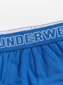 Ropa Interior Masculina: 4 Piezas De Calzoncillos Con Gráficos De Letras - Multicolor - Ver 5