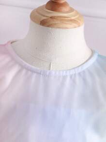 SHEIN Đầm em bé Tương phản Mesh Xù Ombre - Nhiều màu - Xem 3