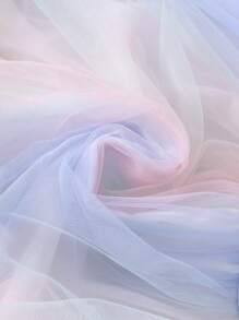 SHEIN Đầm em bé Tương phản Mesh Xù Ombre - Nhiều màu - Xem 7