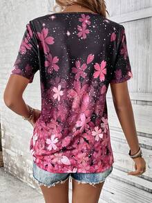 SHEIN LUNE Áo thun nữ Hoa Giải trí - Nhiều màu - Xem 3