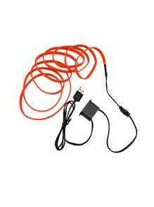 2M Solid Color Car Atmosphere Light, Easy Installation USB Interface - Purple/Dark Blue/Ice Blue/Red - Red - View 2