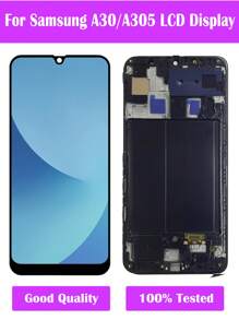 6,4 pulgada LCD galaxia A30 pantalla lcd pantalla táctil digitalizador compatible con Samsung - Negro - Ver 1