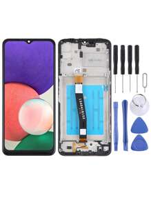 Màn hình LCD gốc Tương thích với Samsung Galaxy A22 5G SM-A226 Bộ số hóa lắp ráp đầy đủ có khung - màu đen - Xem 1