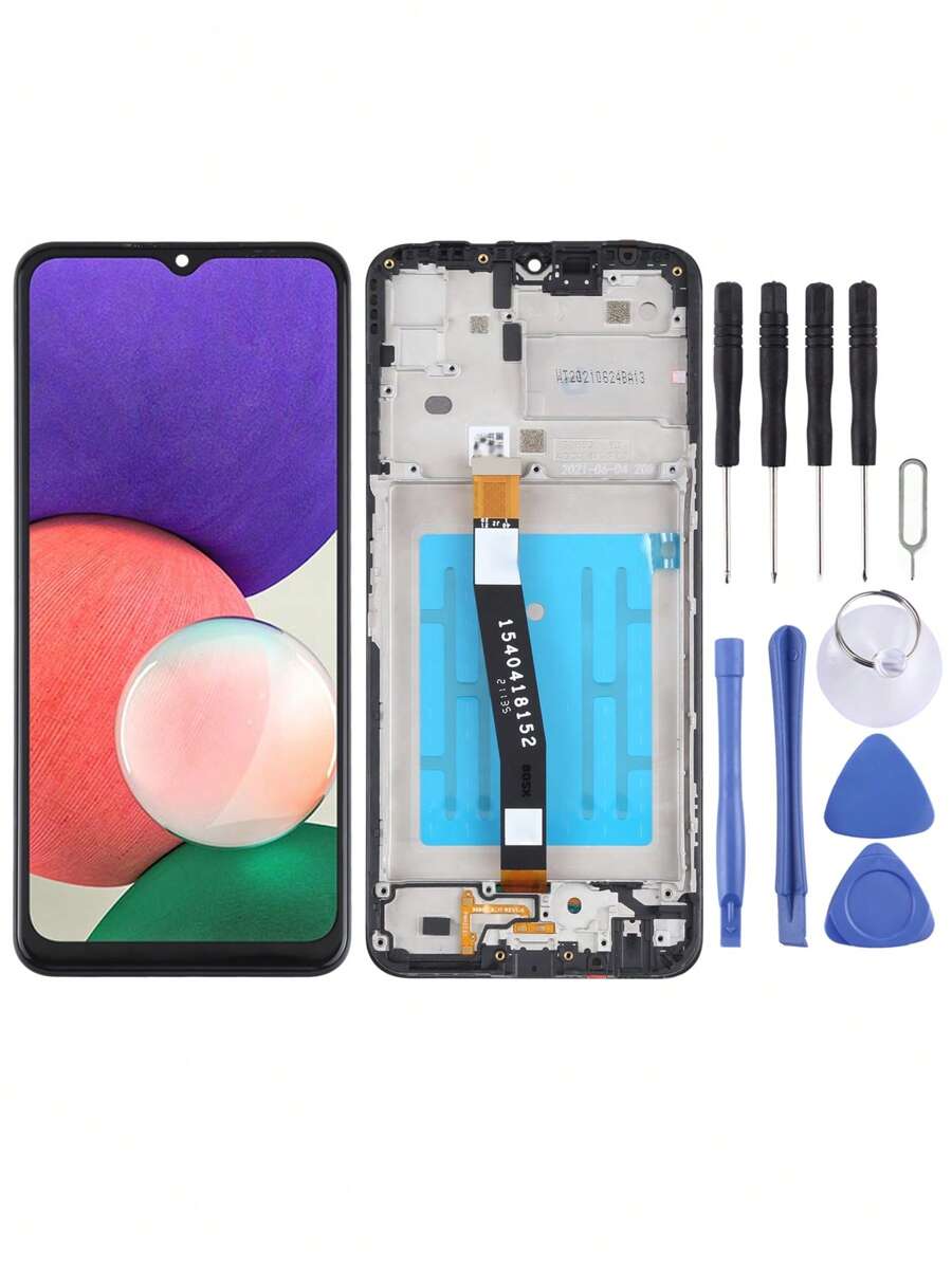 Màn hình LCD gốc Tương thích với Samsung Galaxy A22 5G SM-A226 Bộ số hóa lắp ráp đầy đủ có khung - màu đen - Xem 1