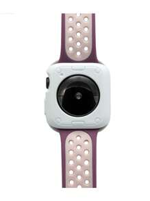 雙色鏤空TPR聚氨酯手錶殼適用於Apple Watch - 白色 - 查看 4