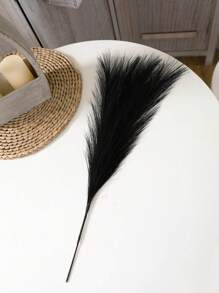 1 Giả Cỏ Pampas, Đen Lông Tơ Nhân Tạo Bulrush Cỏ Sậy, Cho Bình Chất Độn Trang Trại Nhà Trang Trí Lễ Cưới - màu đen - Xem 2
