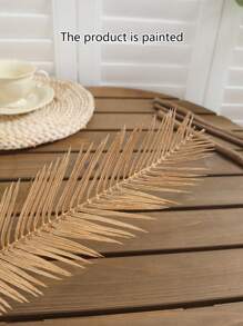 3 piezas de hojas artificiales, hojas falsas de plástico dorado para decoración del hogar, Día de San Valentín, regalo - Dorado - Ver 7