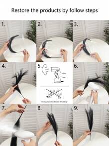 1 Giả Cỏ Pampas, Đen Lông Tơ Nhân Tạo Bulrush Cỏ Sậy, Cho Bình Chất Độn Trang Trại Nhà Trang Trí Lễ Cưới - màu đen - Xem 4