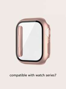 3入組/套PC+鋼化玻璃保護殼兼容Apple Watch Series1-8防摔蓋 - 彩色 - 查看 3