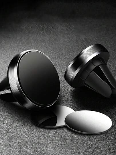 Bilhållare Svart magnetisk tejp kan fästas på bilhållaren vid luftutloppet Bärbar bilhållare i silikonmaterial