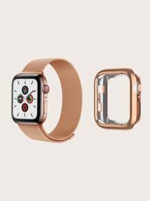 不銹鋼錶帶和殼套套裝適用於Apple Watch - 玫瑰金 - 查看 1