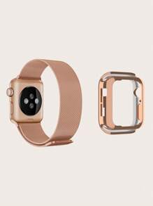 不銹鋼錶帶和殼套套裝適用於Apple Watch - 玫瑰金 - 查看 2