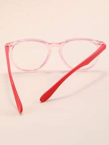 Chicas 1 par Gafas remache adorno de marco geométrico para vida diaria - Rojo - Ver 7