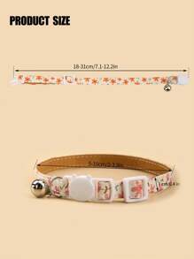 1pc Random Floral Print Pet Collar - Multicolor - View 5