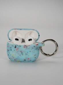 Ốp lưng silicon phát sáng hoa văn tại chỗ Tương thích với AirPods - Màu xanh lam - Xem 3