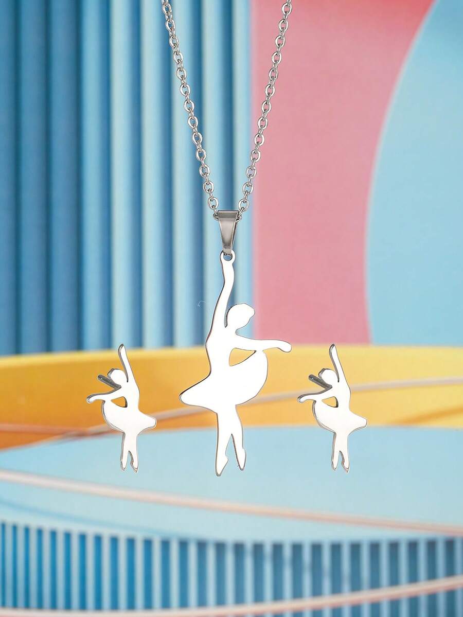 3入組兒童舞女裝飾時尚首飾套裝適用於禮品