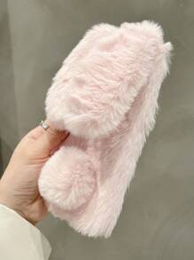 1 Ốp lưng thỏ bông dễ thương, tương thích với Apple///Redmi//Oppo/Vivo, tuyệt vời để làm quà tặng cho chị em gái - Hồng - Xem 3