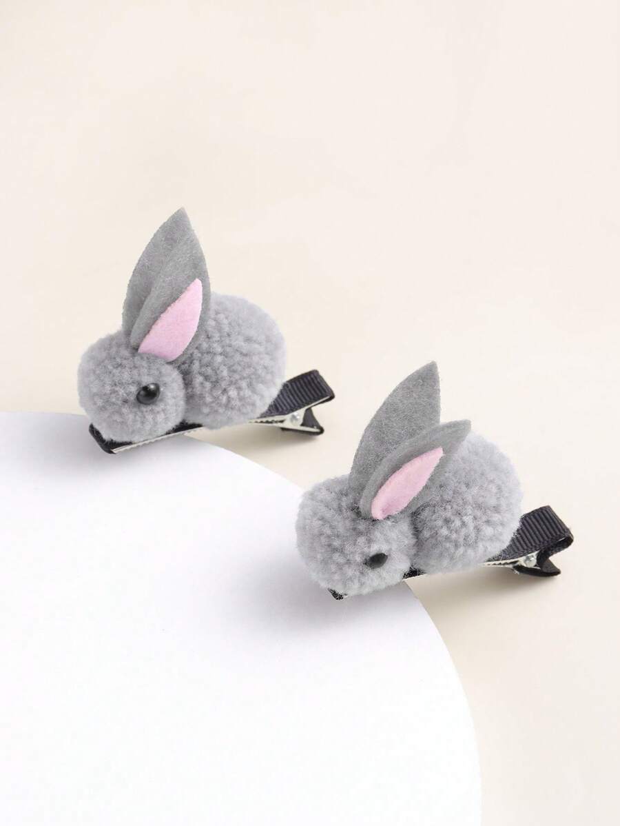 1pc Girls Rabbit Decor Alligator Hair Clip For Hair Decoration
