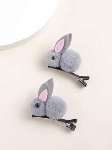 1pc Girls Rabbit Decor Alligator Hair Clip For Hair Decoration