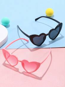 2副儿童心形时尚眼镜 - 彩色 - 查看 2