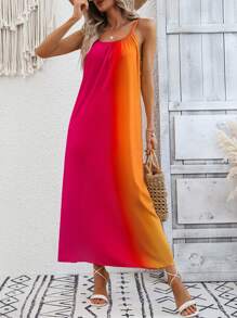 SHEIN VCAY Ombre Print Cami Dress - Multicolor - View 5