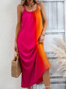 SHEIN VCAY Ombre Print Cami Dress - Multicolor - View 6