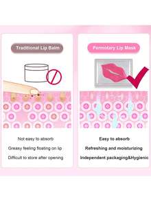 保濕唇貼，1入組長效唇膜唇部護理產品可防止嘴唇乾燥乾裂 - 02 Pink - 查看 5